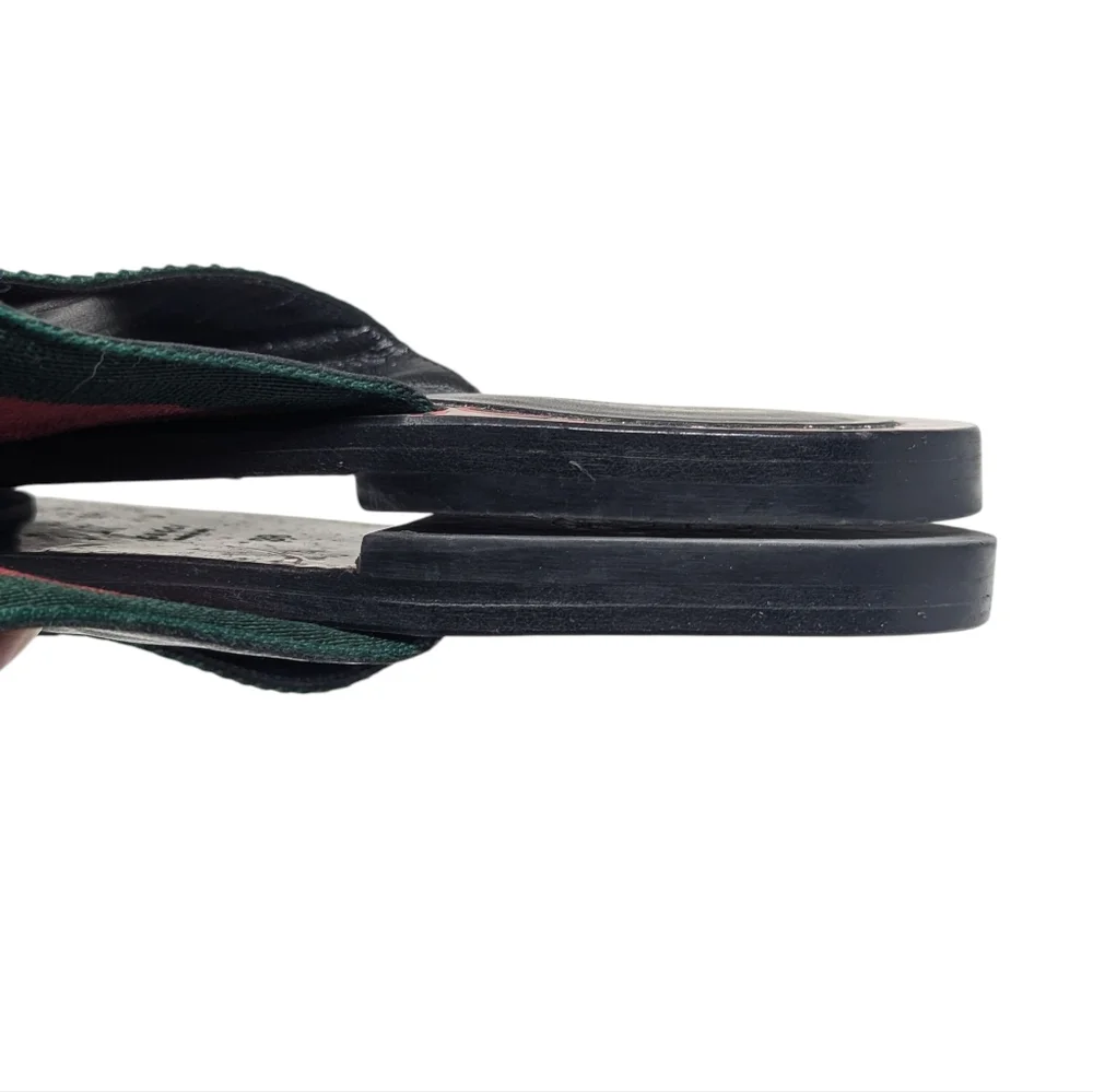 Gucci Kika Interlocking GG Red Green Thong Flip Flop Sandal Size EU 38 - Picture 11 of 16
